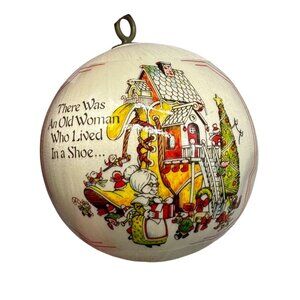 Vintage Nursery Rhyme Christmas Ornament Hansel Gretel old women on the READ